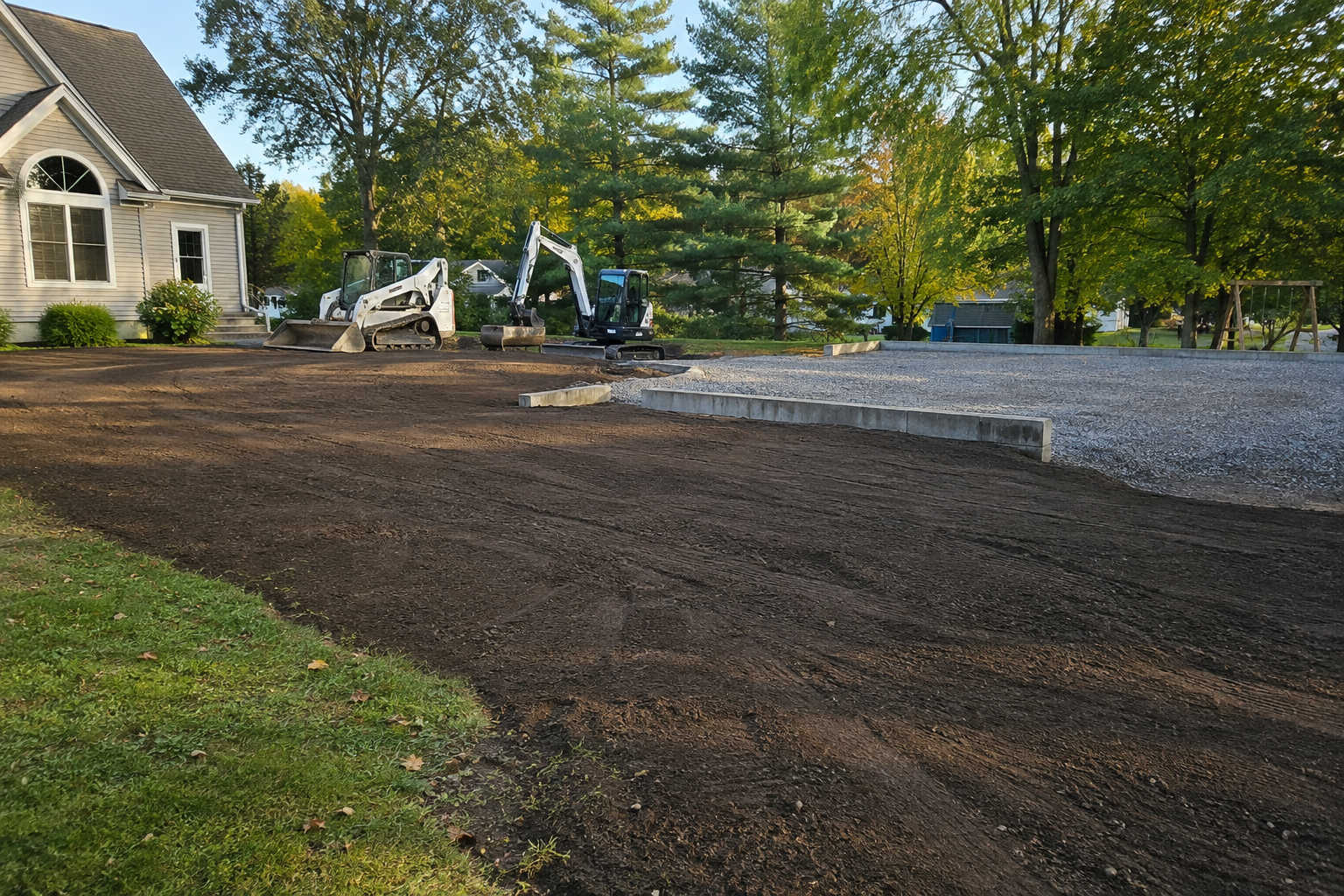 Representative residential grading and site preparation project